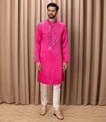 Hot pink kian kurta set