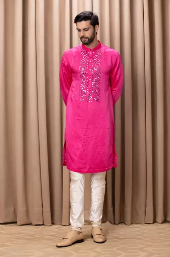 Hot pink kian kurta set