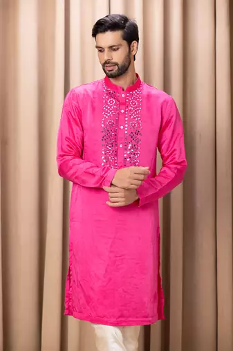 Hot pink kian kurta set