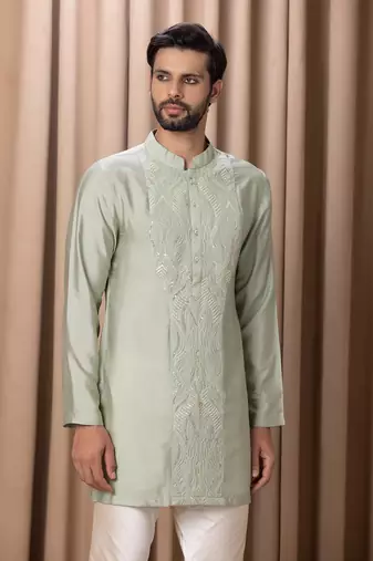 Mint green javed kurta set