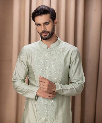 Mint green javed kurta set 4