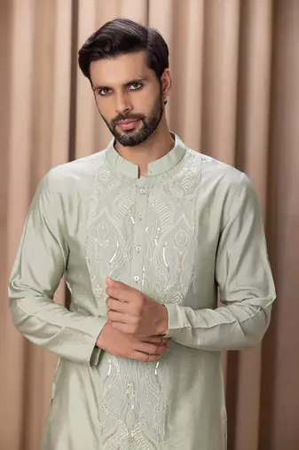Mint green javed kurta set