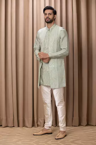 Mint green javed kurta set
