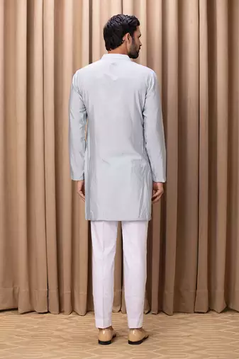 Powder blue faizal kurta set
