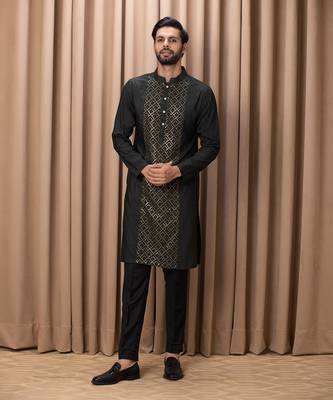 Olive green ranjha kurta set 1