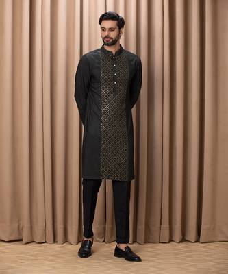 Olive green ranjha kurta set 2