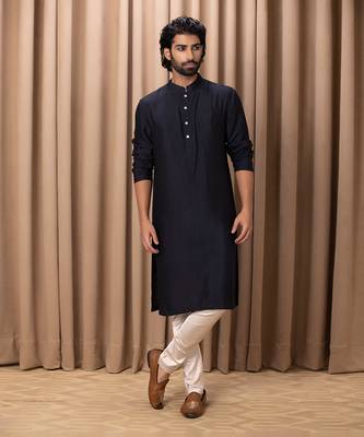 Navy blue classic kurta set 1
