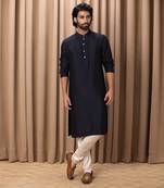 Navy blue classic kurta set