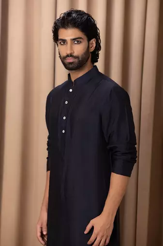 Navy blue classic kurta set