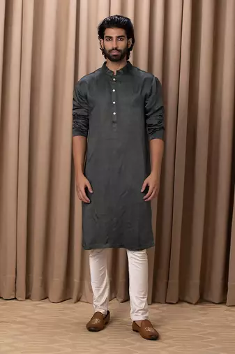 Olive green classic kurta set