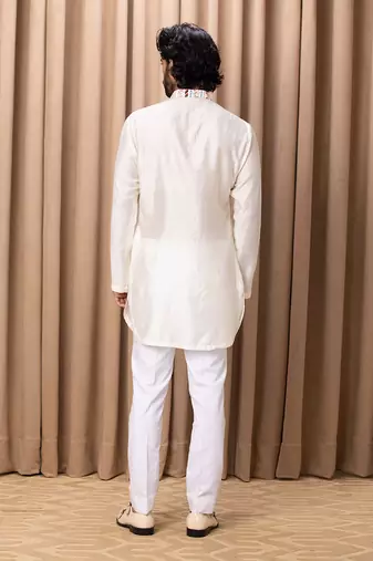 Ivory lakeer kurta set