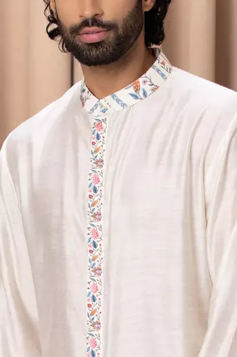 Ivory lakeer kurta set