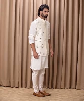 Cream haseeb bandi set 2