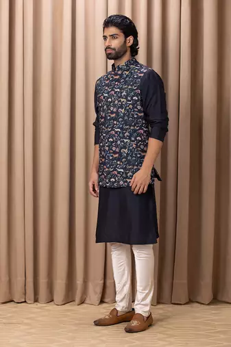 Navy blue amaani bandi set
