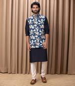 Navy blue kamal bandi