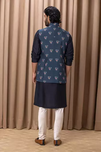 Navy blue noor bandi set