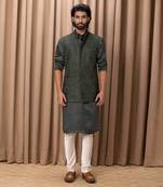 Olive green ameera bandi set