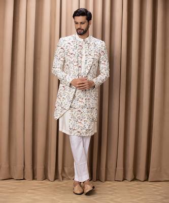 Off white amaani indo western set 1