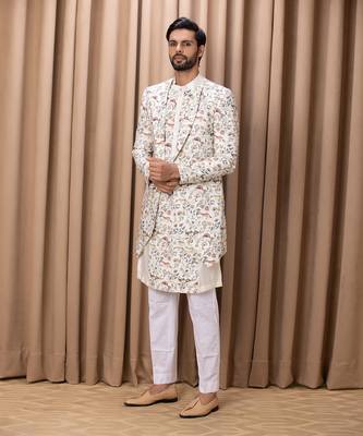 Off white amaani indo western set 2