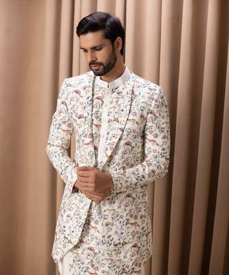 Off white amaani indo western set 4