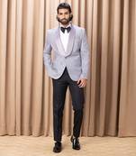 Steel grey daris tuxedo set