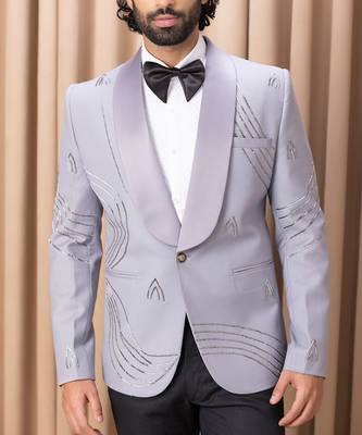 Steel grey daris tuxedo set 4