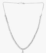 Silver-plated  white cz-studded antique jewellery set