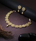 24ct gold-plated handcrafted flower traditional jewellery set