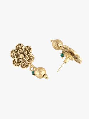 24ct gold-plated handcrafted flower traditional jewellery set 3
