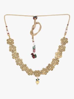 24ct gold-plated handcrafted flower traditional jewellery set 5