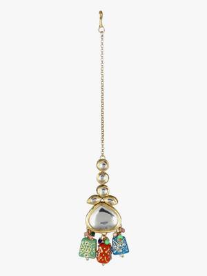 24ct gold-plated multi pearls kundan studded jewellery set 4