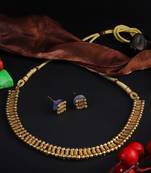 24ct gold-plated necklace with earring set