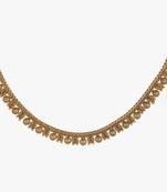 24ct gold-plated pearl-beaded necklace with earring set