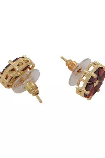 24ct women gold-plated antique pink jewellery set