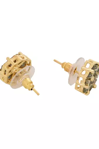 24ct women gold-plated antique  green jewellery set