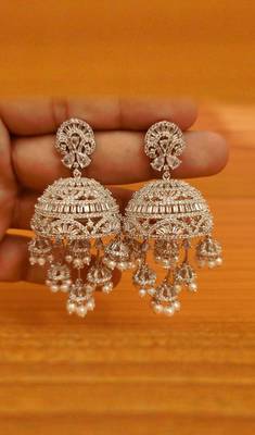 White jhumkas 3