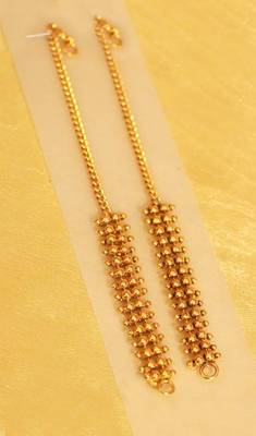 Gold Look Fine Ear Chain 3