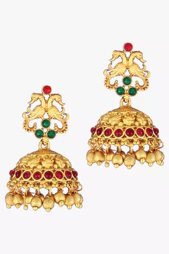 Women 24kt gold-plated  pink stone antique jewellery set