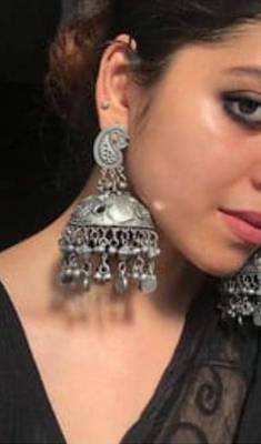 Traditional Jhumka, Elegant, Unique, Indian & Pakistani Jewelry, Party and Casual Wear, Handmade Silver Jhumka 1