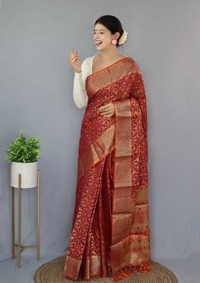 RED TRENDY UNIQUE  PATOLA SAREE 1