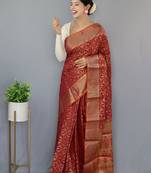 RED TRENDY UNIQUE  PATOLA SAREE