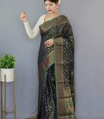 GREEN TRENDY UNIQUE  PATOLA SAREE