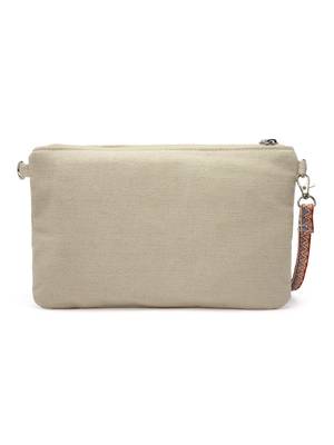 boho natural & pastel multi embellished handloom cotton sling bag 5