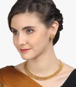 Gold-plated copper antique necklace