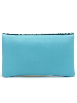Anekaant tribal blue & multi ethnic motifs embellished canvas sling bag 5