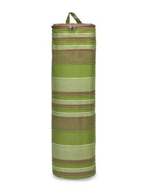 Anekaant eco - friendly crocodile green & multi cotton canvas striped yoga bag 3