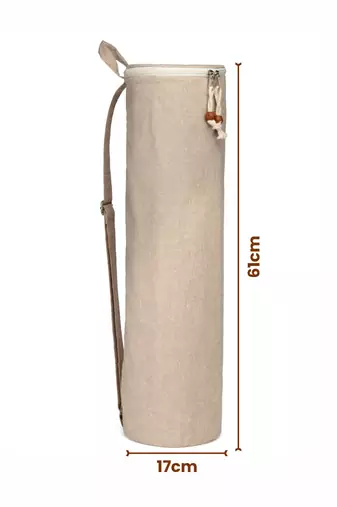 eco - friendly tan cotton canvas solid yoga bag
