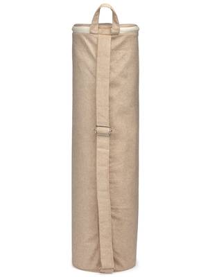 eco - friendly tan cotton canvas solid yoga bag 5