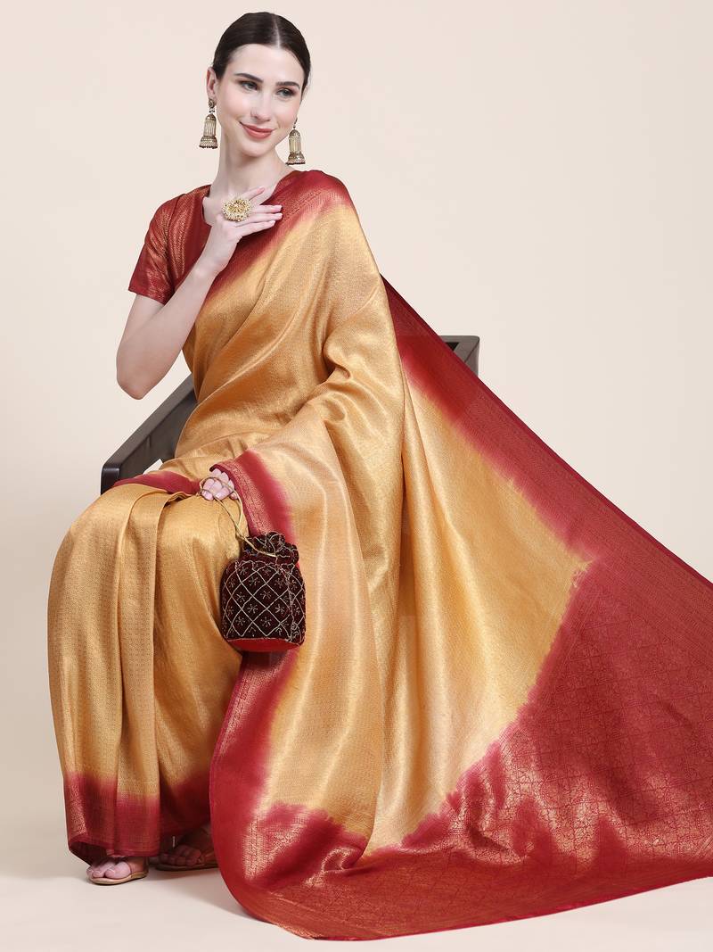 Mohini Cream Saree With Blouse Piece