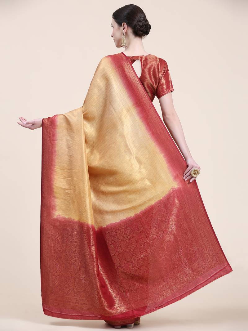 Mohini Cream Saree With Blouse Piece